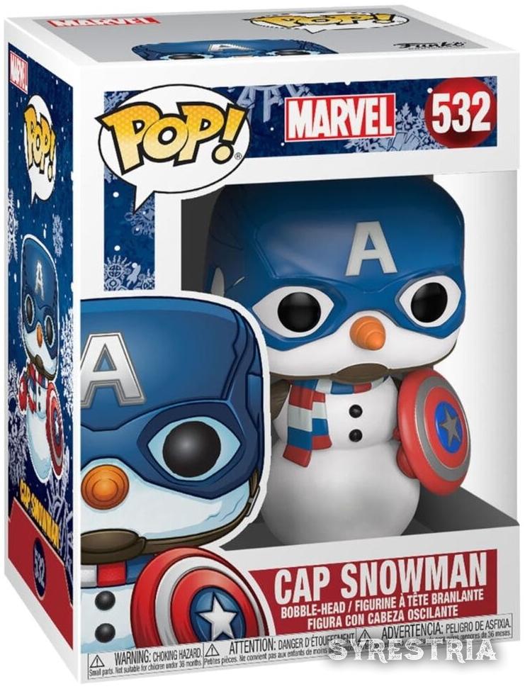 Marvel: Holiday - Captain America Cap Snowman 532 - Funko Pop! - Vinyl Figur