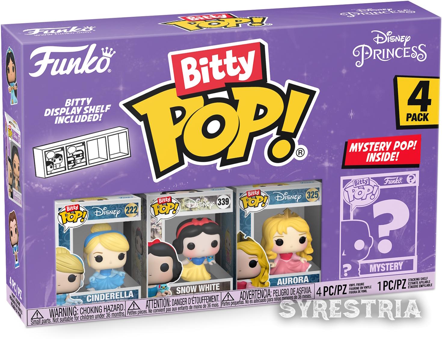 Disney Princess - Cinderella Snow White Aurora 4er Pack - Bitty Pop! Funko