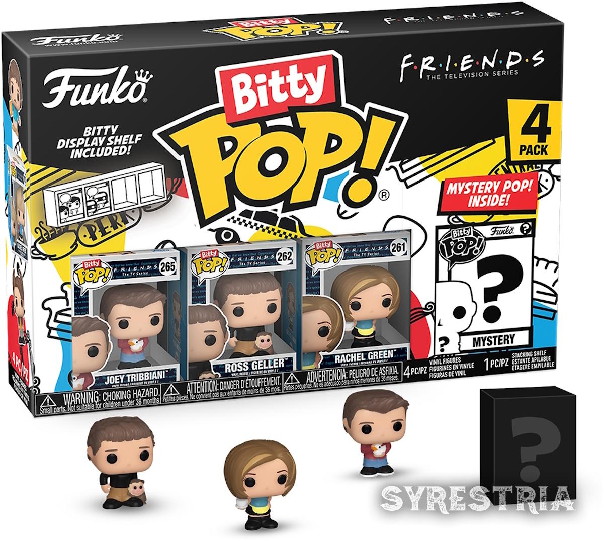 Friends - Joey Ross Geller Rachel Green 4er Pack   - Bitty Pop! Funko