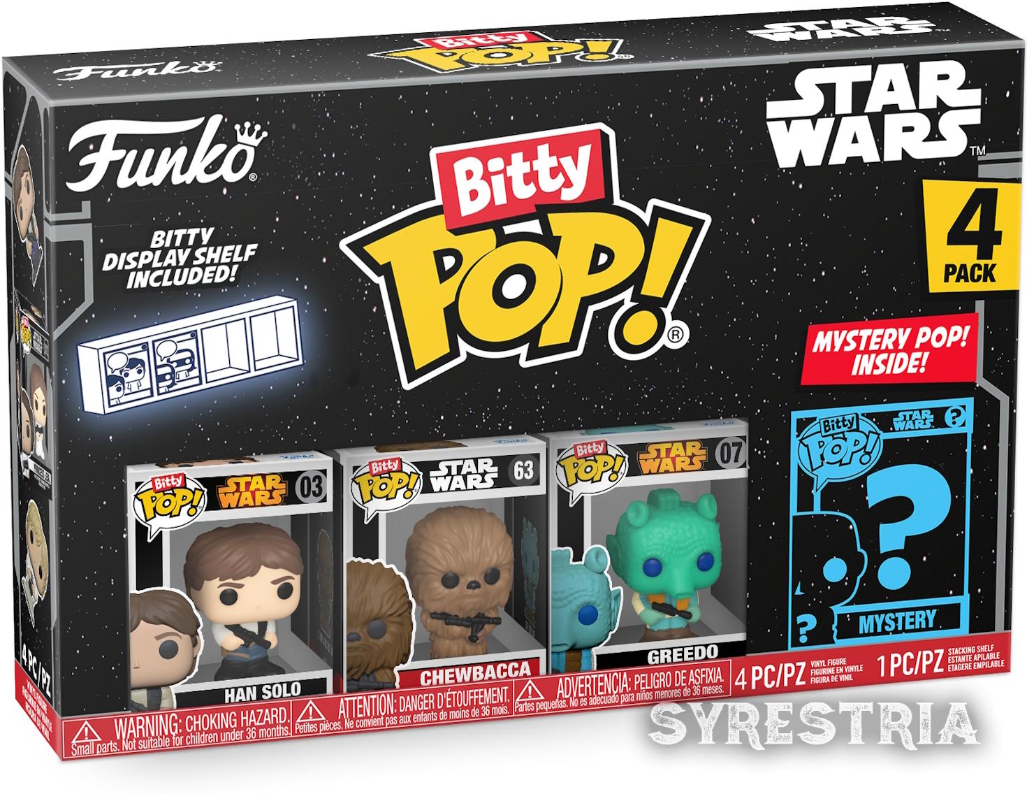 Star Wars - Han Solo Chewbacca Greedo 4er Pack - Bitty Pop! Funko