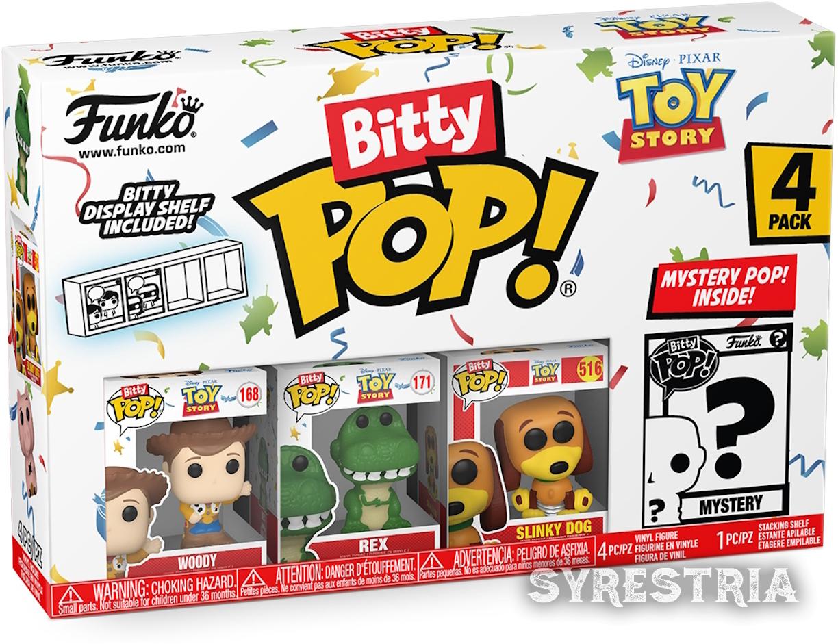 Toy Story - Woddy Rex Slinky Dog & Mystery   - Bitty Pop! Funko