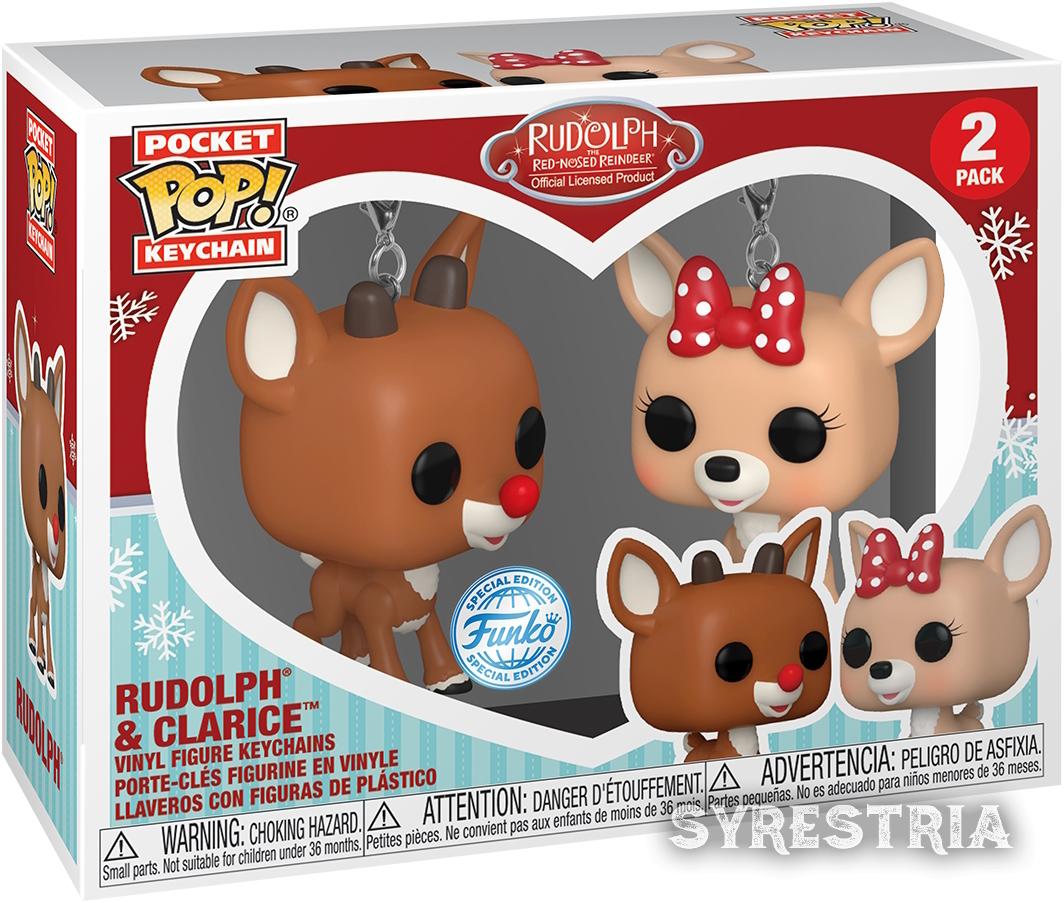 Rudolph - Rudolph & Clarice 2 Pack   - Schlüsselanhänger Funko Pocket POP! Keychain