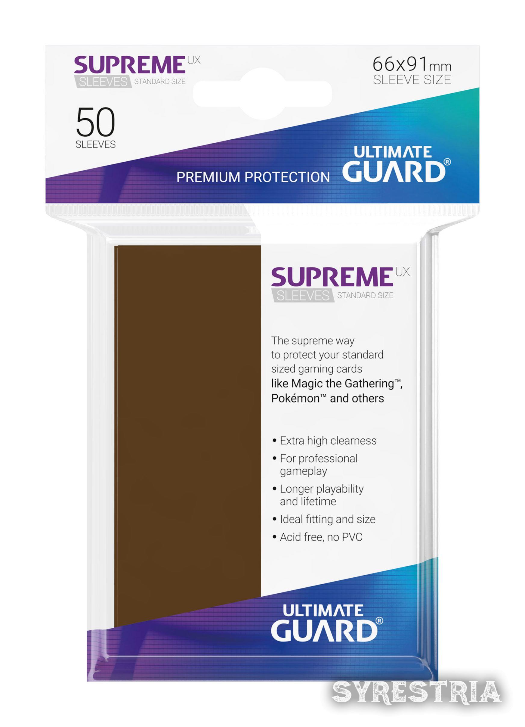 Ultimate Guard Supreme UX Sleeves Standardgröße Braun 50 Schutzhüllen