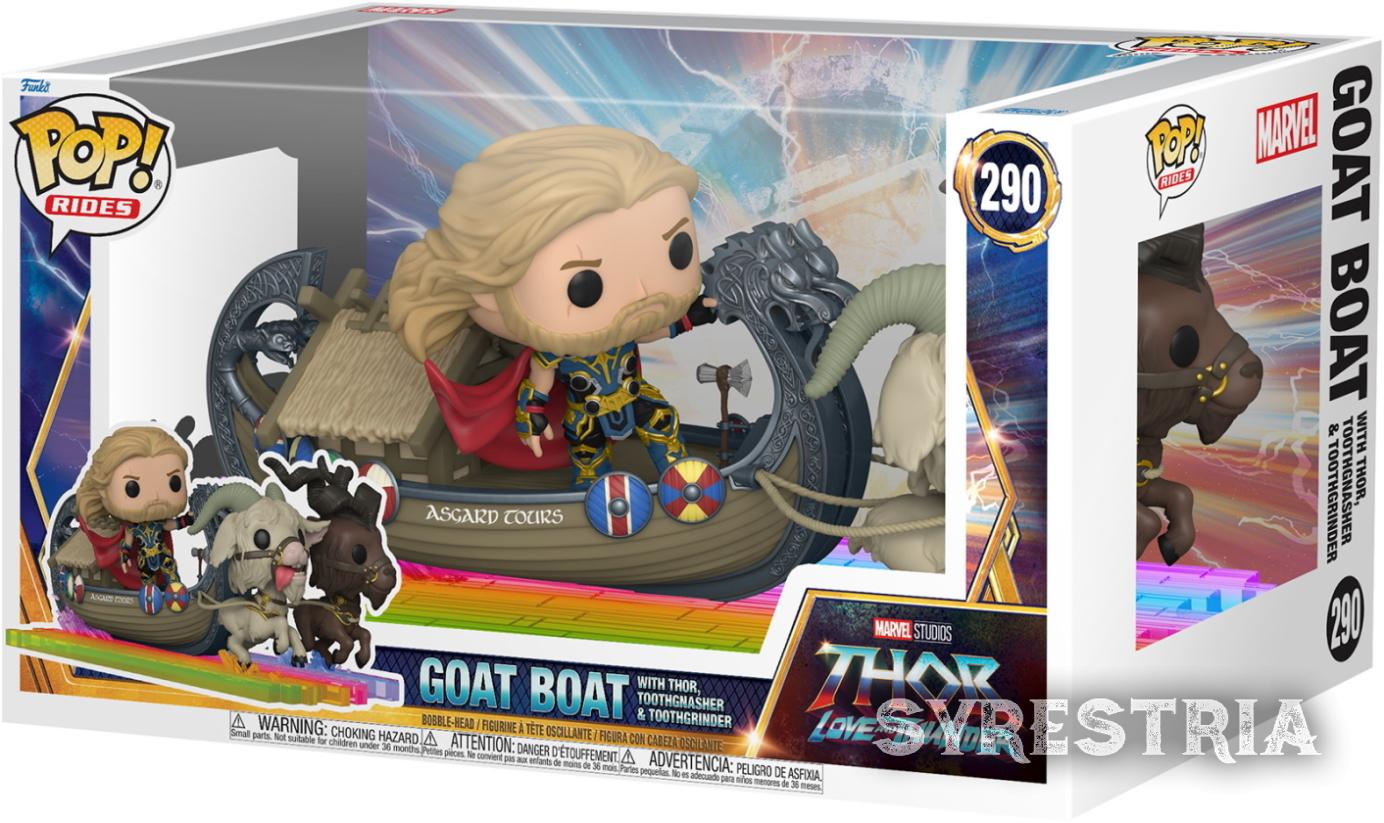 Thor Love and Thunder - Goat Boat With Thor Toothgnasher & Toothgrinder 290 - Funko Pop! Rides - Vinyl Figur