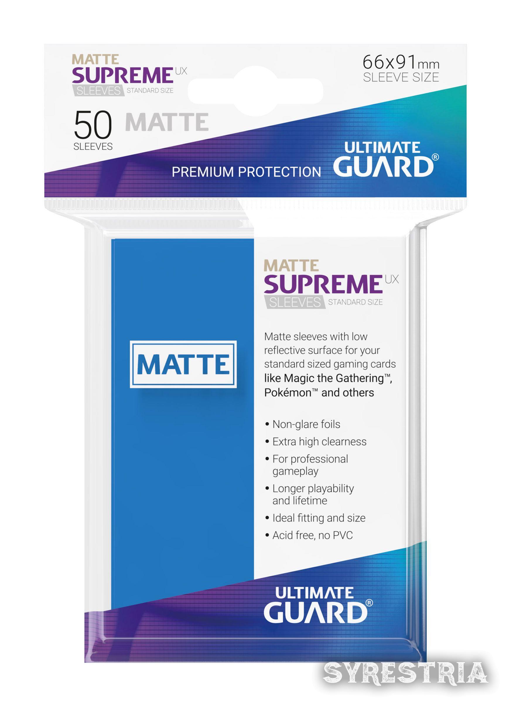 Ultimate Guard Supreme UX Sleeves Standardgröße Matt Königsblau 50 Schutzhüllen