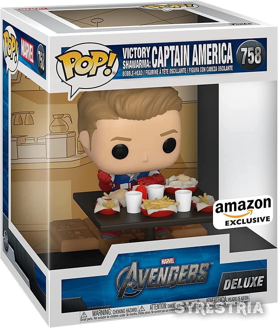 Marvel Avengers - Victory Shawarma: Captain America 758 Amazon Exclusive - Funko Pop! - Vinyl Figur