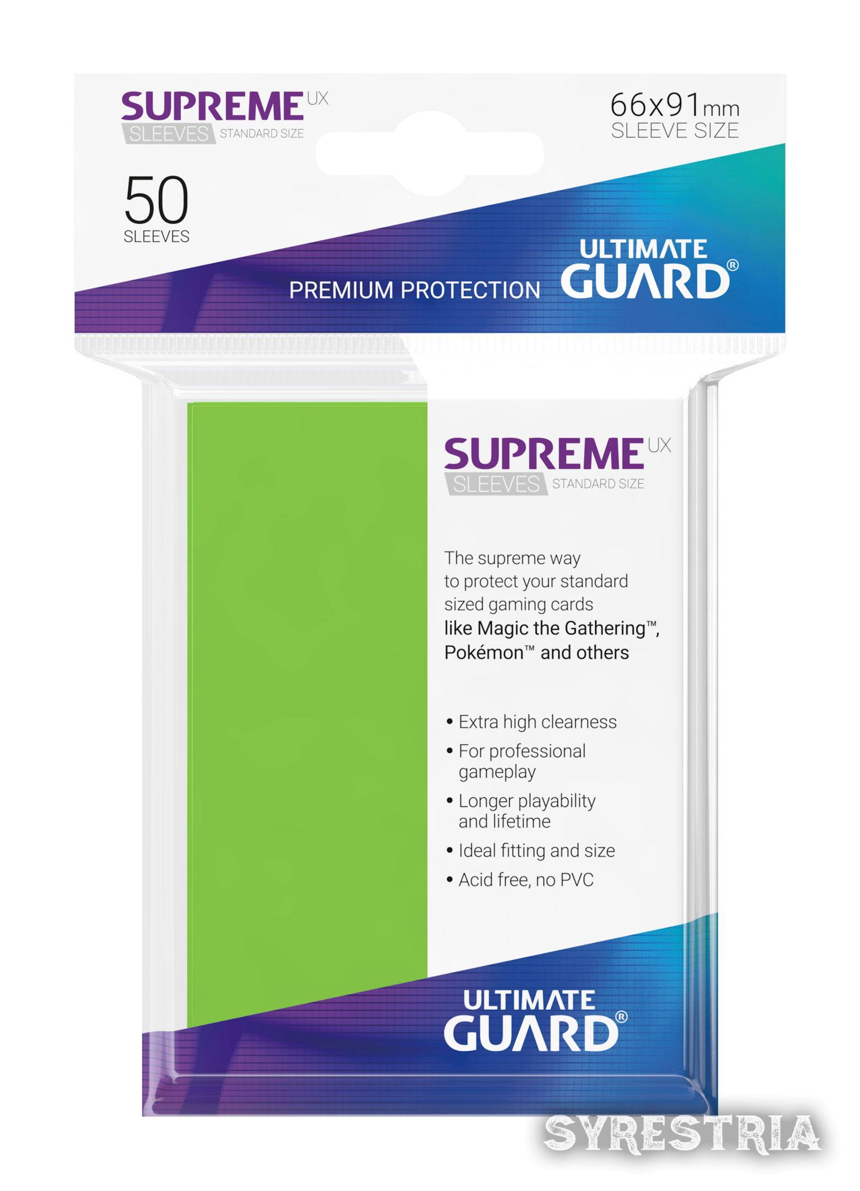 Ultimate Guard Supreme UX Sleeves Standardgröße Hellgrün 50 Schutzhüllen