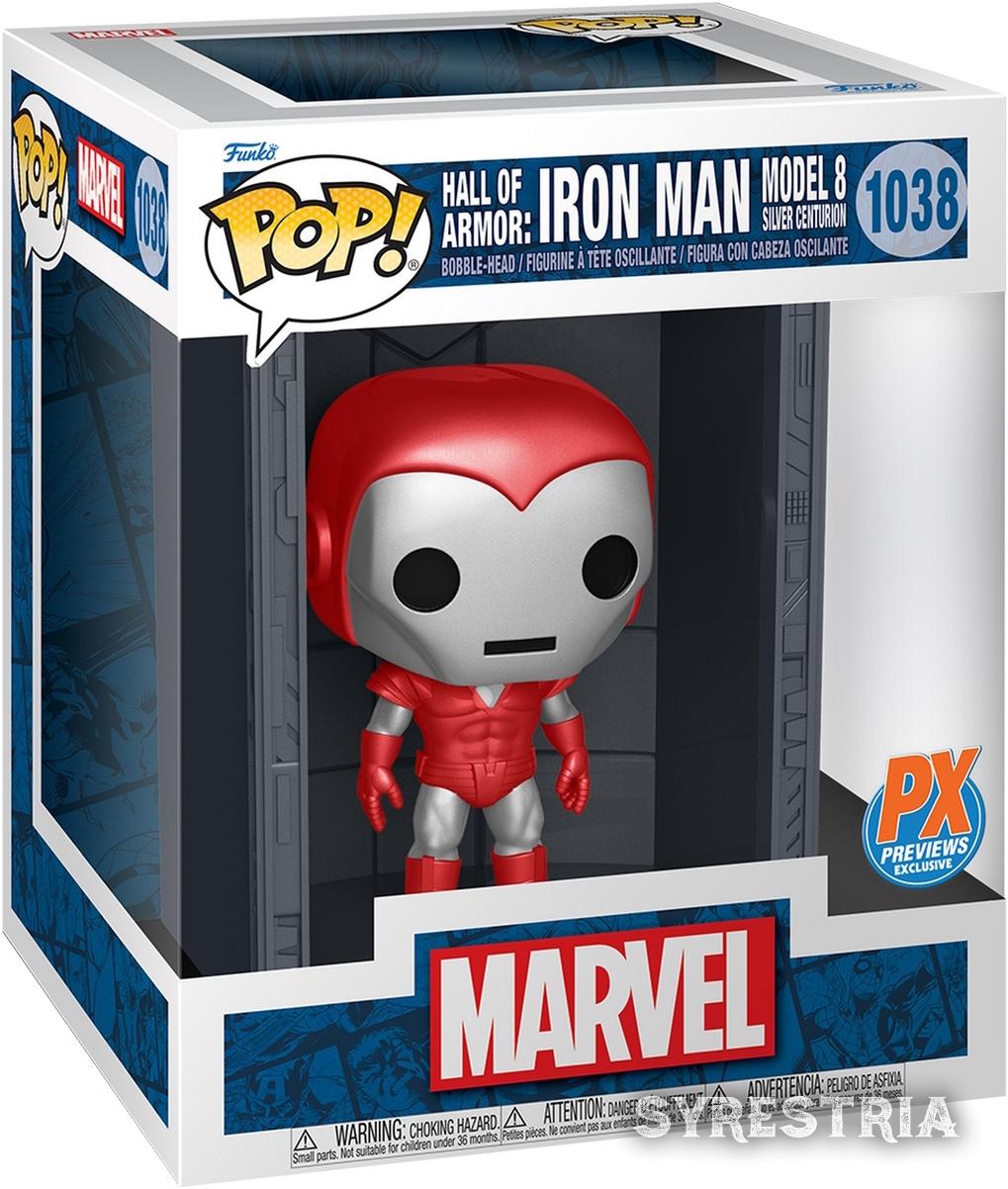 Marvel - Hall Of Armor Iron Man Model 8 Silver Centurion 1038 PX Previews Exclusive - Funko Pop! Deluxe