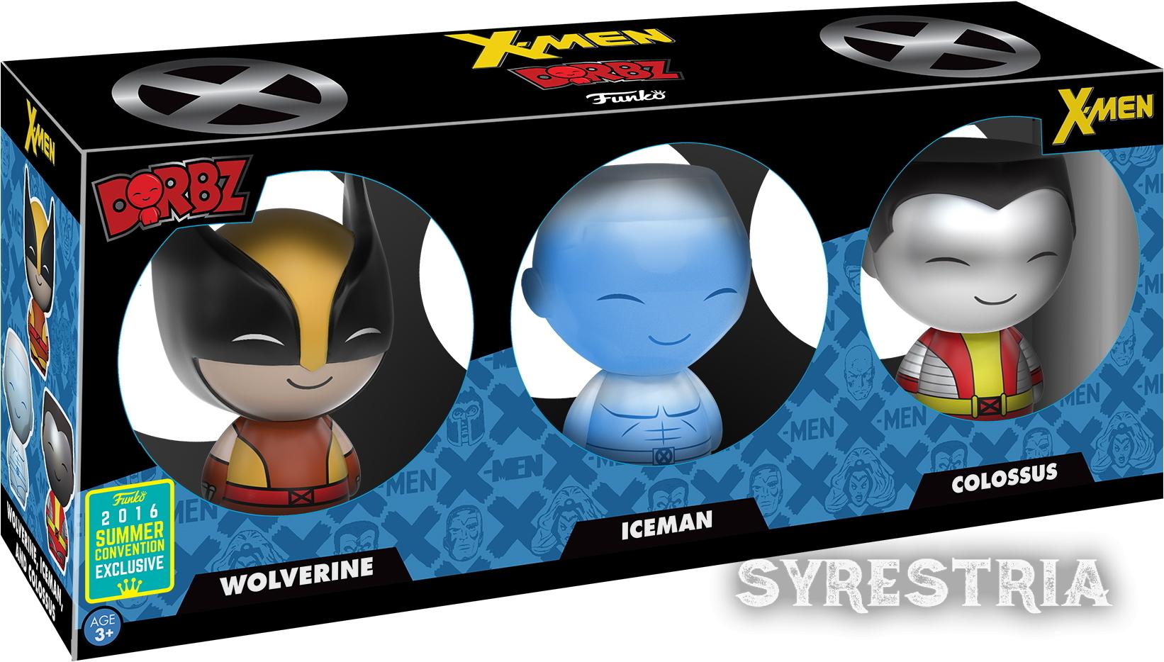 X-Men - Wolverine Iceman Colossus  2016 Summer Convention Exclusive - Funko Dorbz - Vinyl Figur