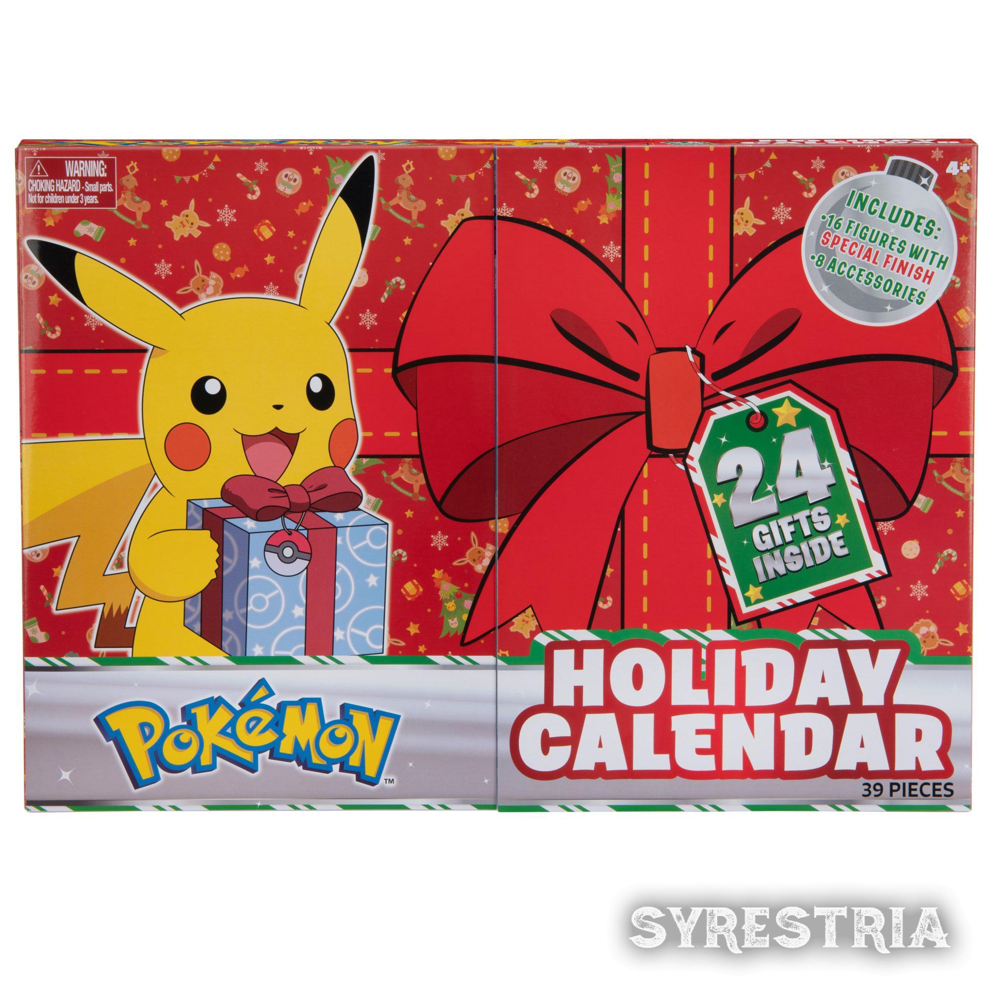 Pokemon Adventskalender Holiday 2021 Calendar Feiertagskalender 24 Türen / 39 Teile