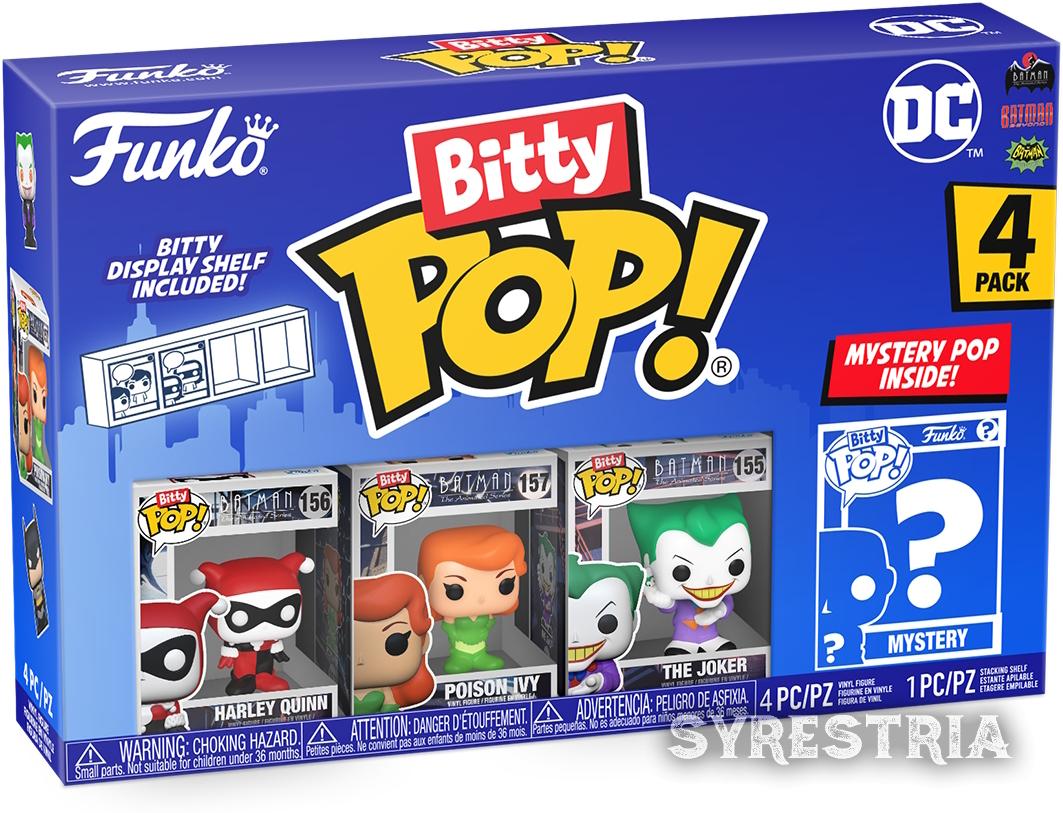 DC Batman Harley Quinn Poison Ivy The Joker 4er Pack - Bitty Pop! Funko