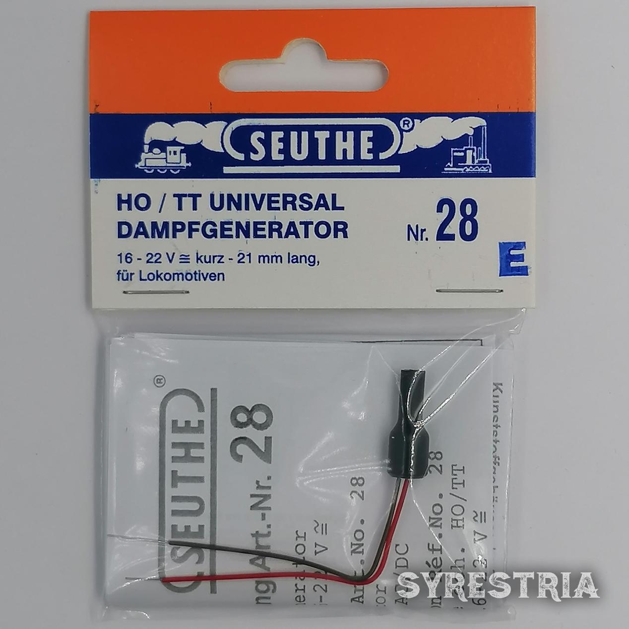Seuthe Nr. 28 E Spur H0 / TT 16-22 Volt AC DC Universal Dampfgenerator