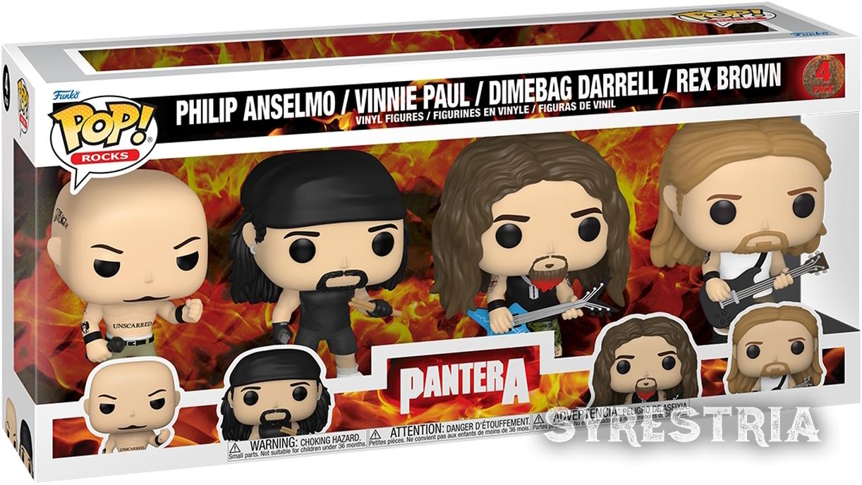 Pantera - Philip Anselmo Vinnie Paul Dimebnag Darrell Rex Brown - Funko Pop! - Vinyl Figur