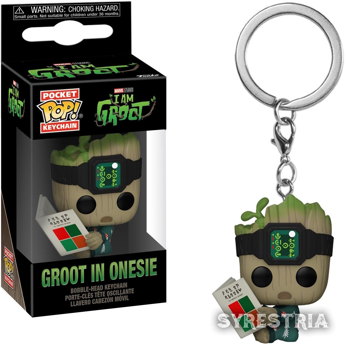 Marvel Studios I am Groot - Groot in Onesie Schlüsselanhänger Funko Pocket POP! Keychain