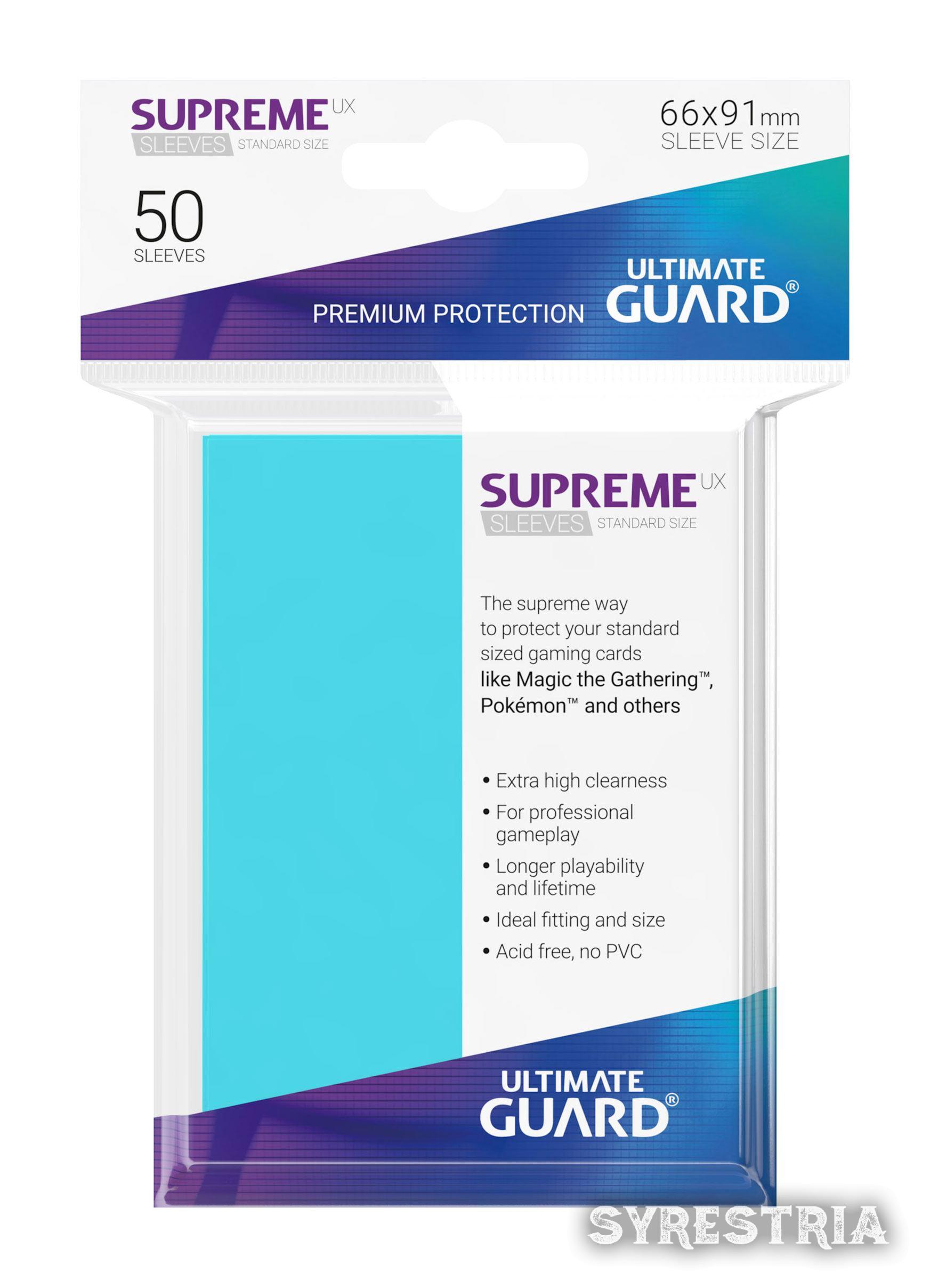 Ultimate Guard Supreme UX Sleeves Standardgröße Aquamarin 50 Schutzhüllen
