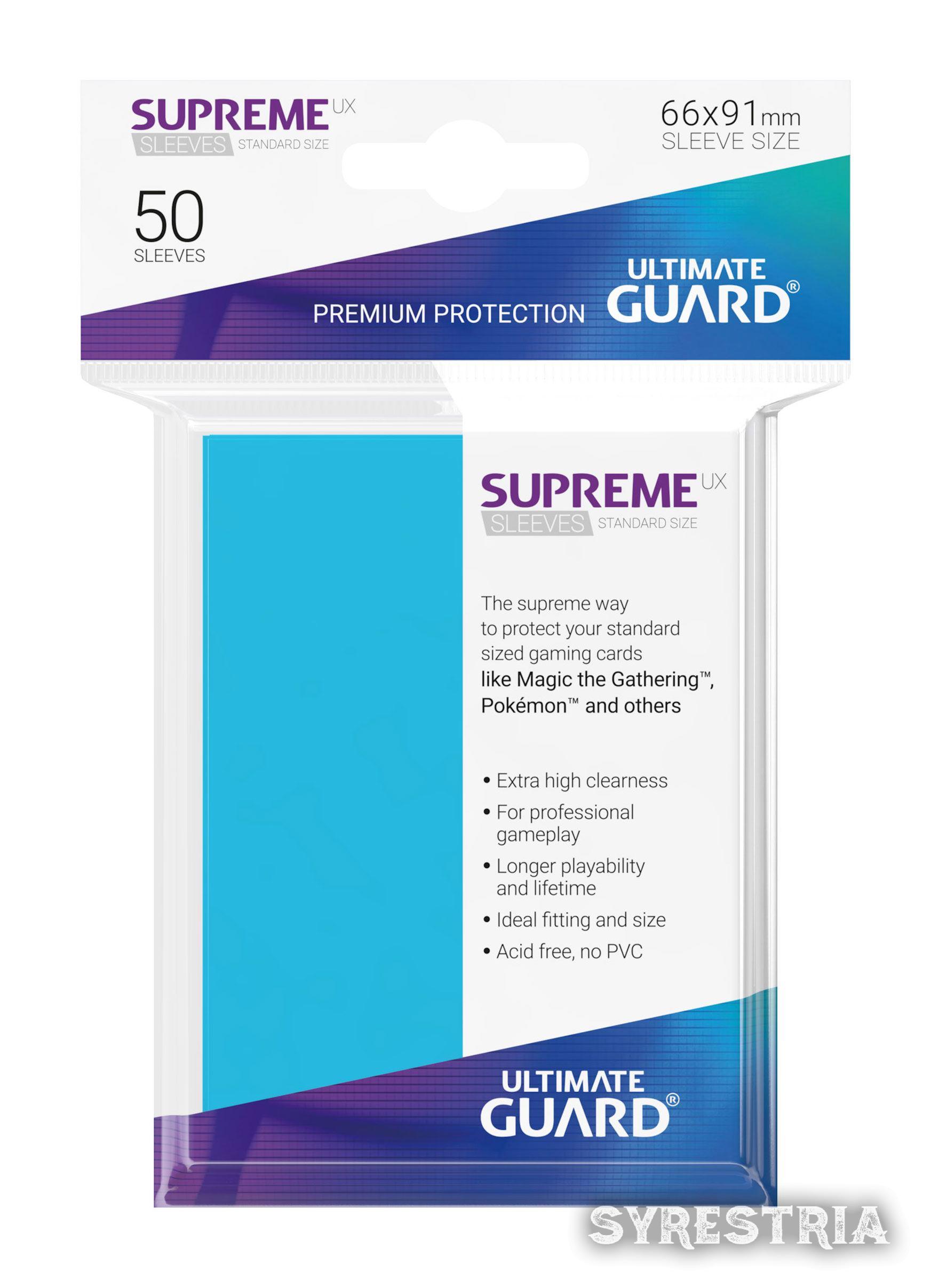 Ultimate Guard Supreme UX Sleeves Standardgröße Hellblau 50 Schutzhüllen