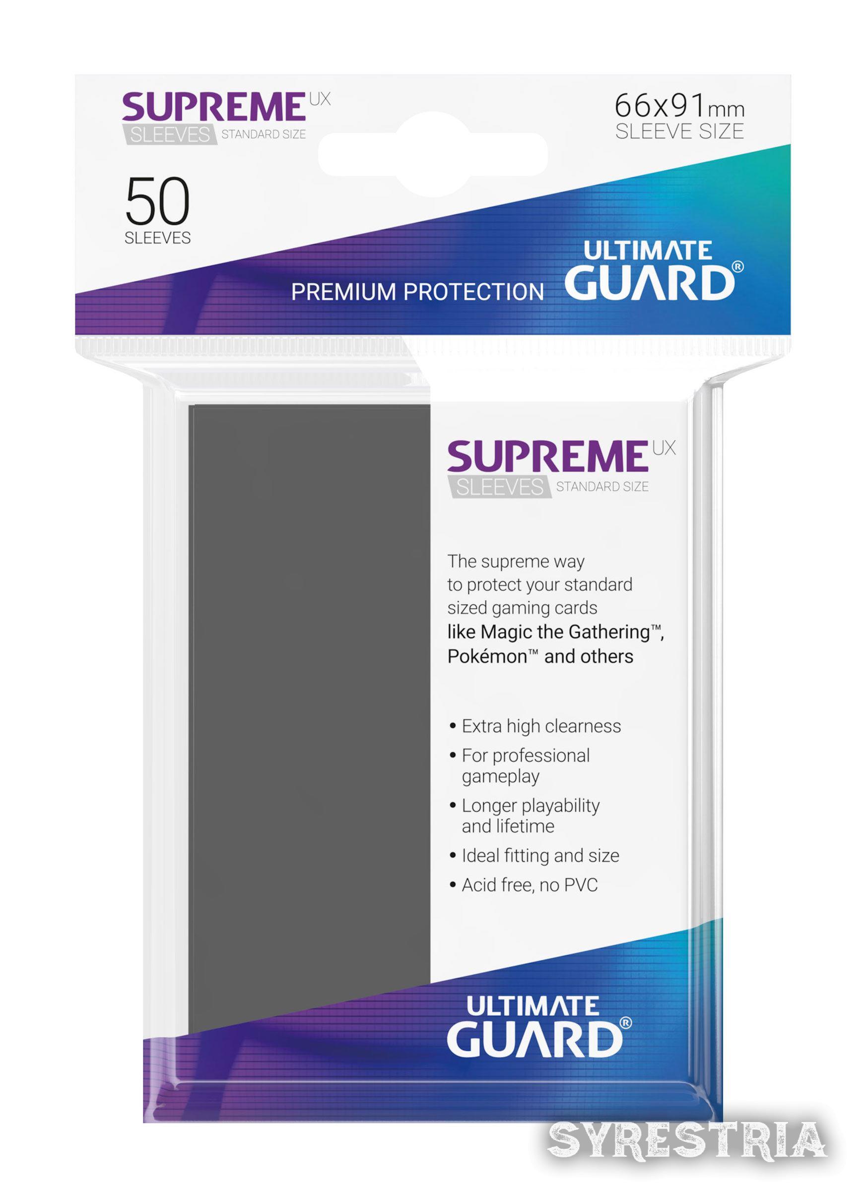 Ultimate Guard Supreme UX Sleeves Standardgröße Dunkelgrau 50 Schutzhüllen