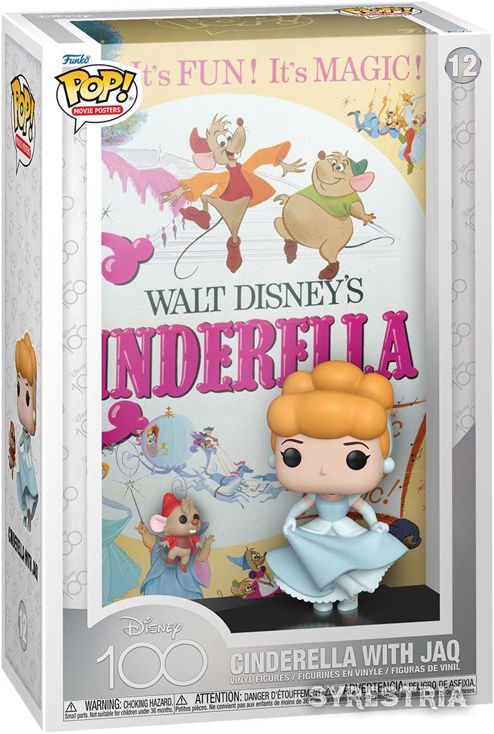 Walt Disney 100 Cinderella - Cinderella With Jaq 12 - Funko Pop! Movie Posters