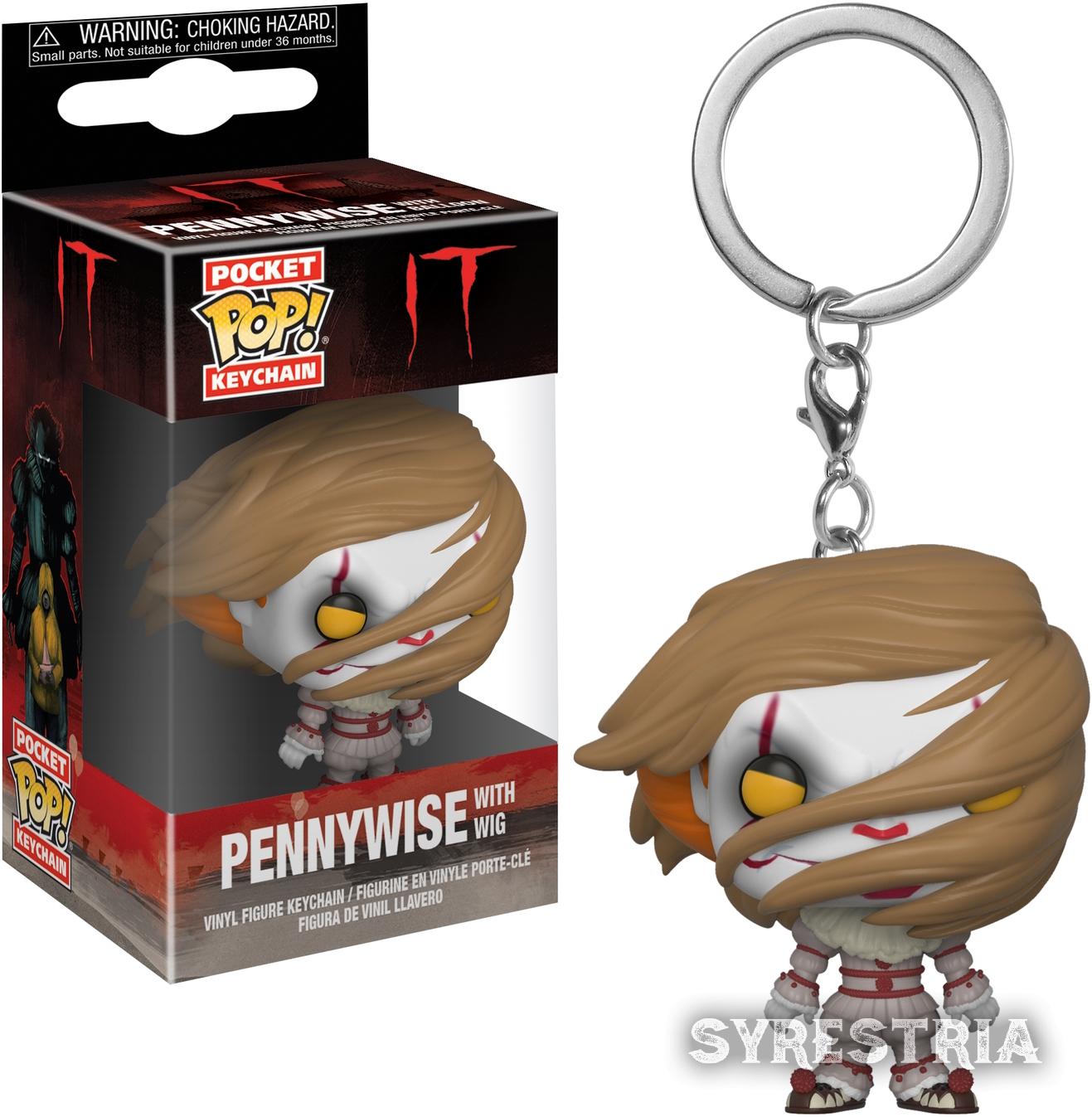 IT ES - Pennywise with Wig - Schlüsselanhänger Funko Pocket POP! Keychain