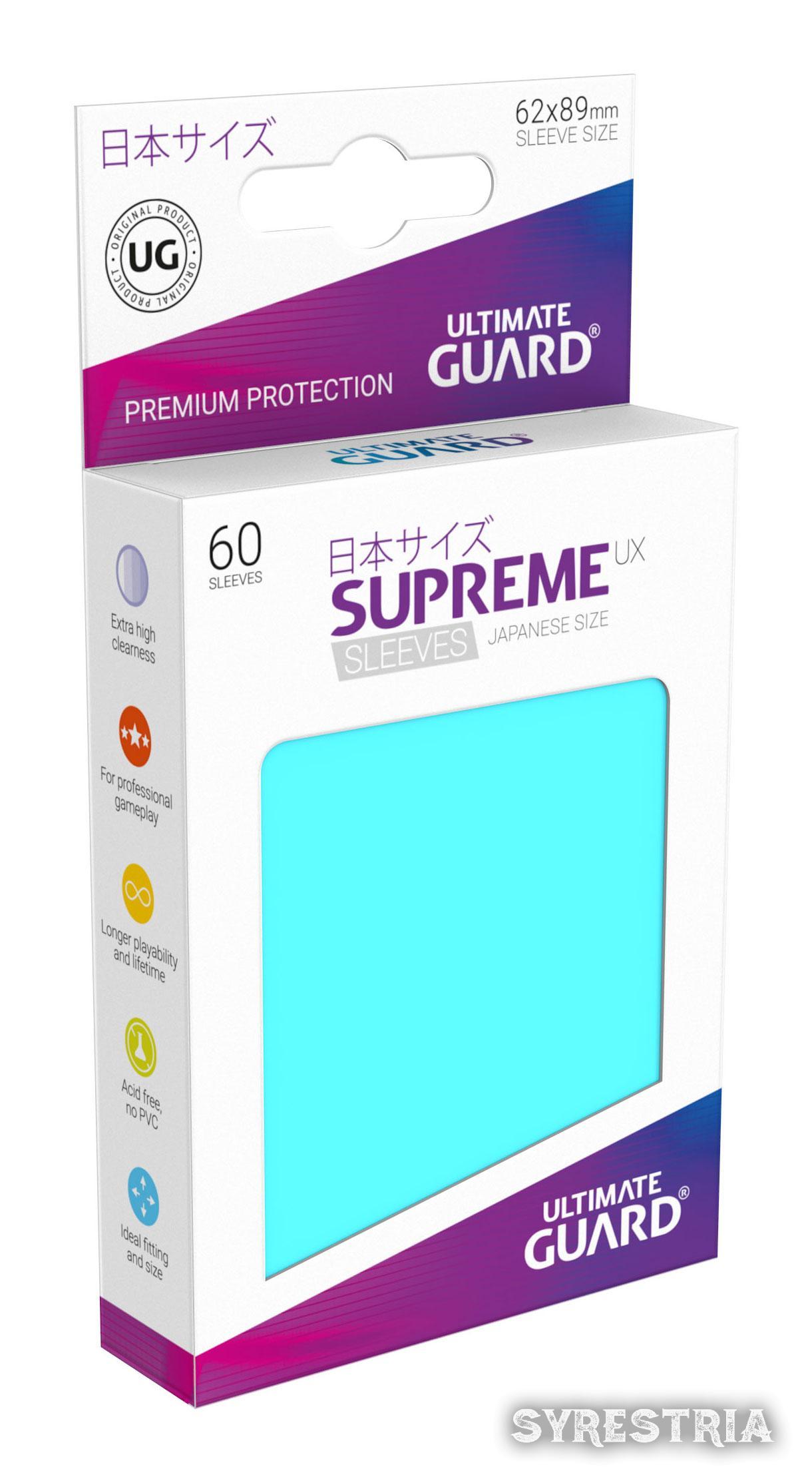 Ultimate Guard Supreme UX Sleeves Japanische Größe Aquamarin 60 Schutzhüllen