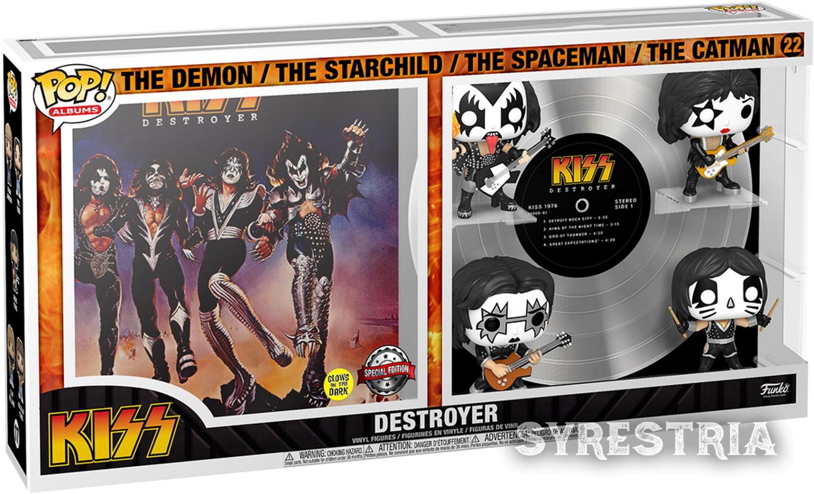 Kiss Destroyer The Demon Starchild Spaceman Catman 22 Special Edition Glows - Funko Pop! Albums - Vinyl Figur