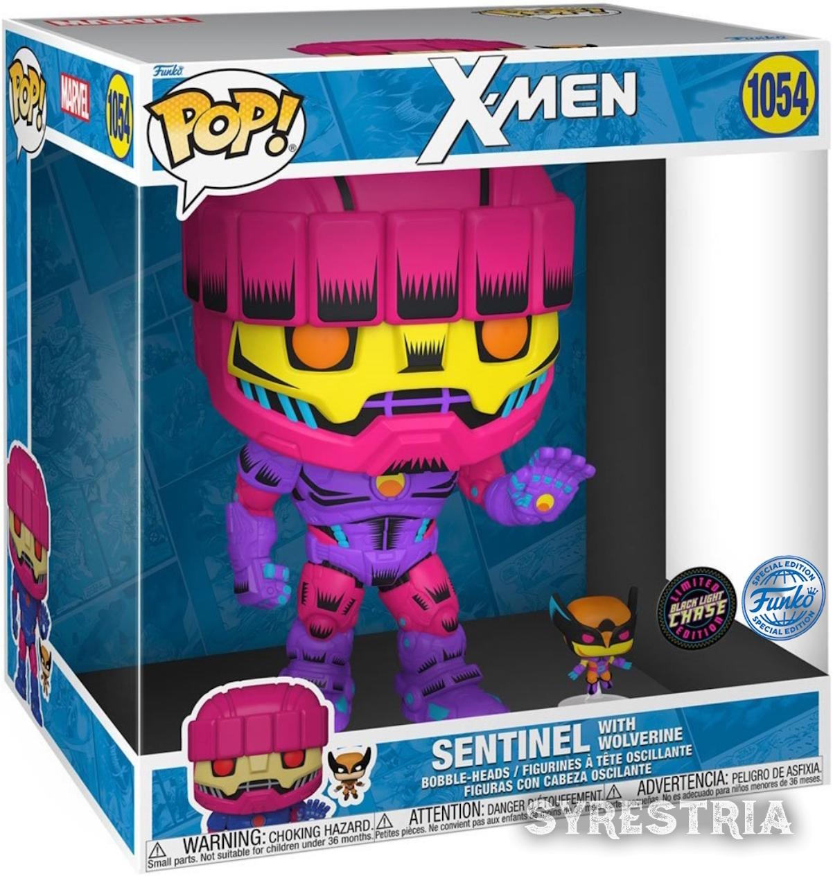 X-Men - Sentinel with Wolverine 1054  Black Light Chase Special Edition - Funko Pop! Vinyl Figur