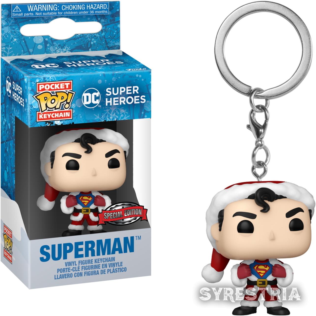 DC Super Heroes - Superman Holiday Special Edition - Schlüsselanhänger Funko Pocket POP! Keychain