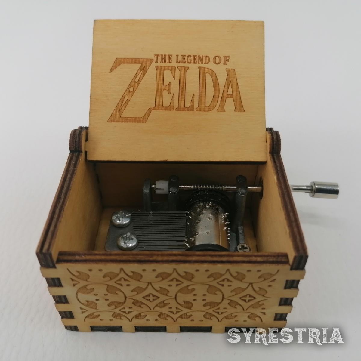 Spieluhr Kurbel Handbetrieb Holz natur Zelda