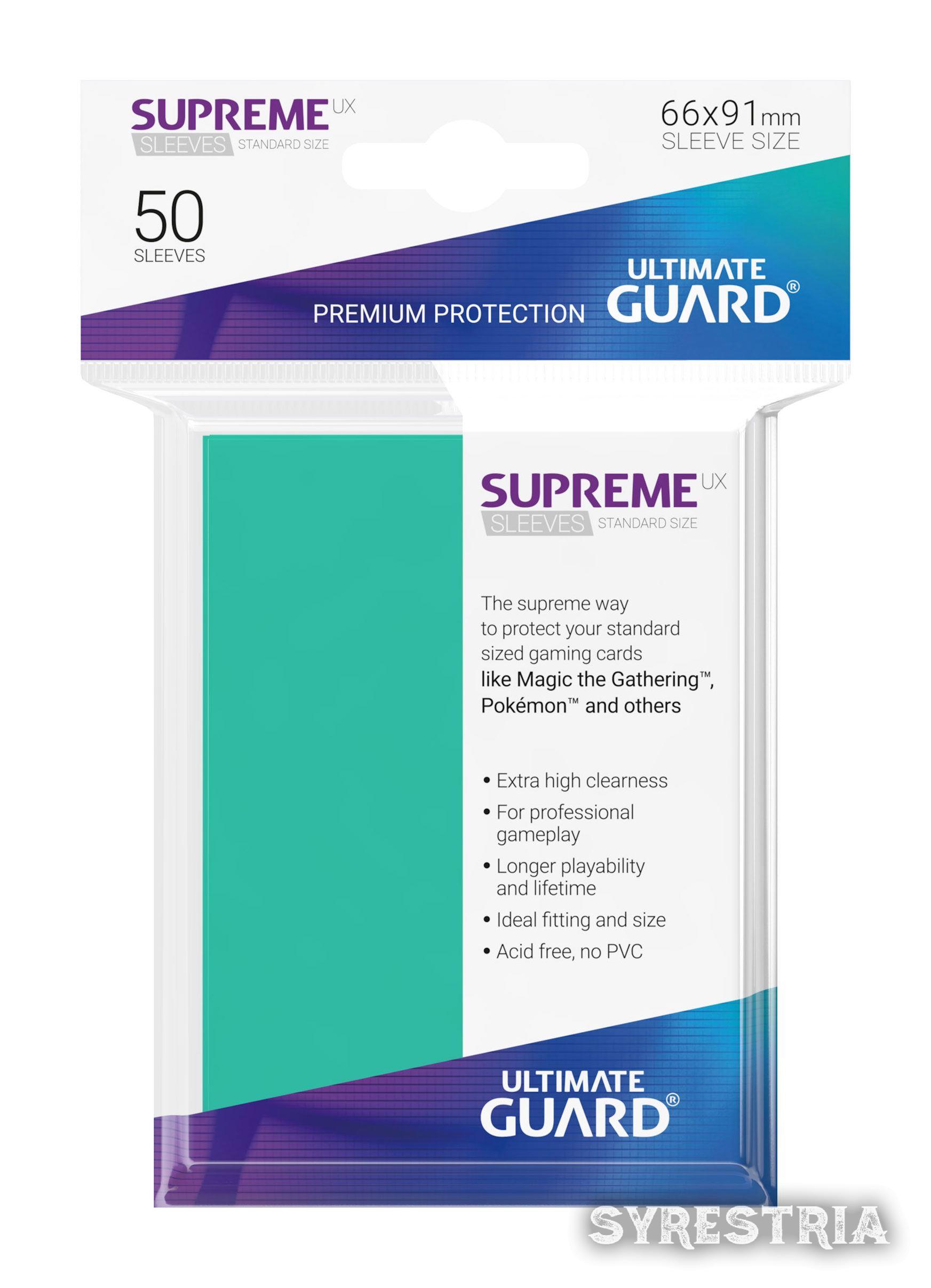 Ultimate Guard Supreme UX Sleeves Standardgröße Türkis 50 Schutzhüllen