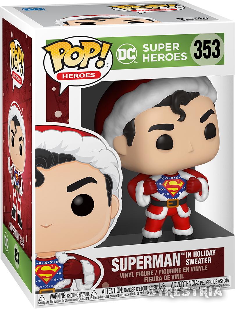 DC Super Heroes - Superman in Holiday Sweater 353 - Funko Pop! - Vinyl Figur