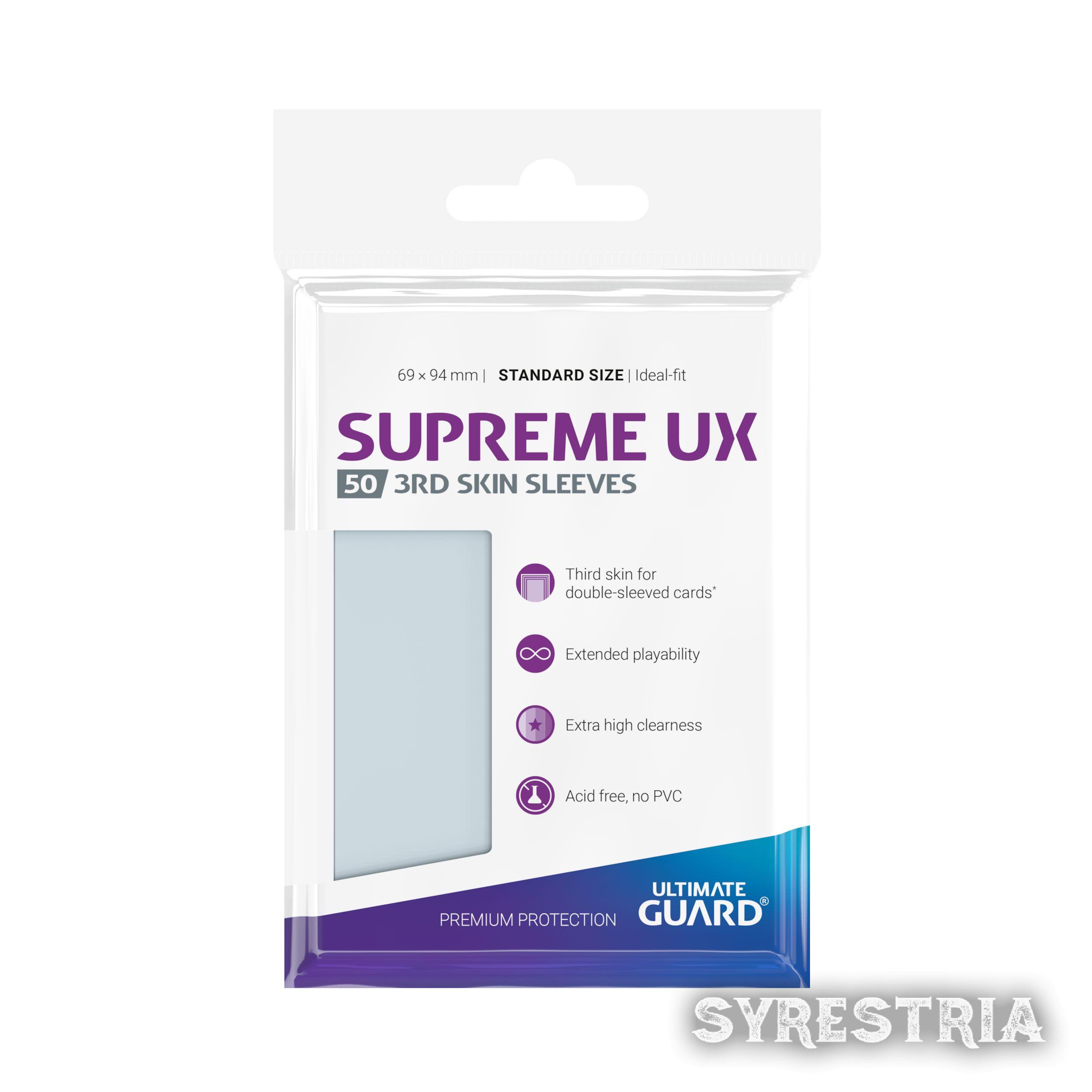 Ultimate Guard Supreme UX 3rd Skin Sleeves Standardgröße Transparent 50 Schutzhüllen