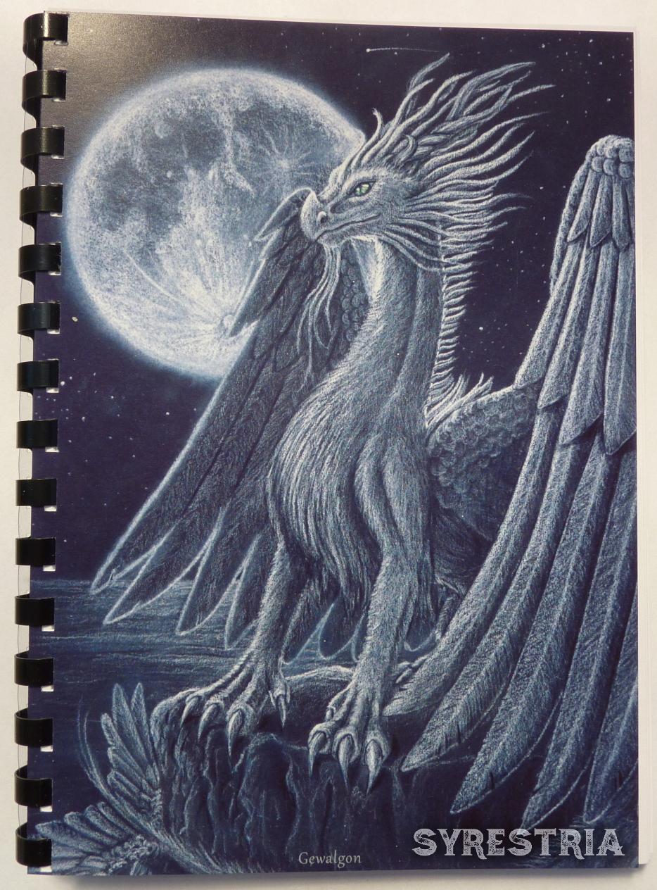Drache Drachenmagie Mond Mondmagie Gewalgon Notizbuch 90 Seiten A5 Handmade Spiralbindung