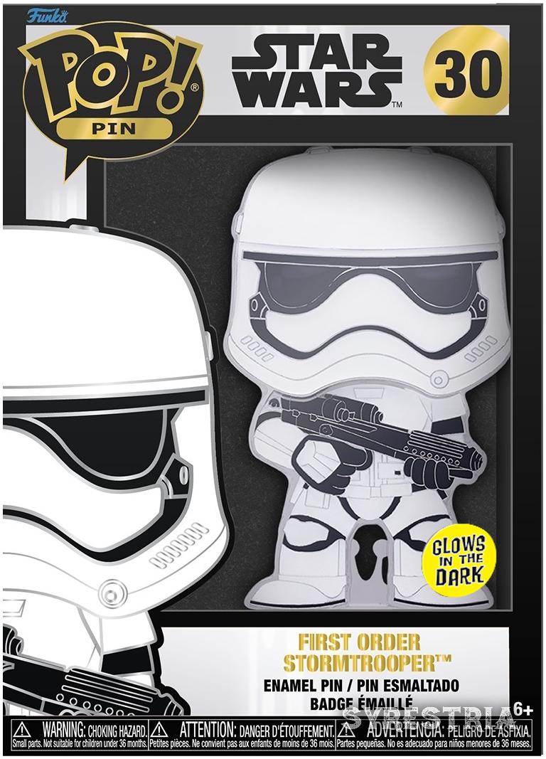 Star Wars - First Order Stormtrooper 30 Glows - Funko Pop! Pin