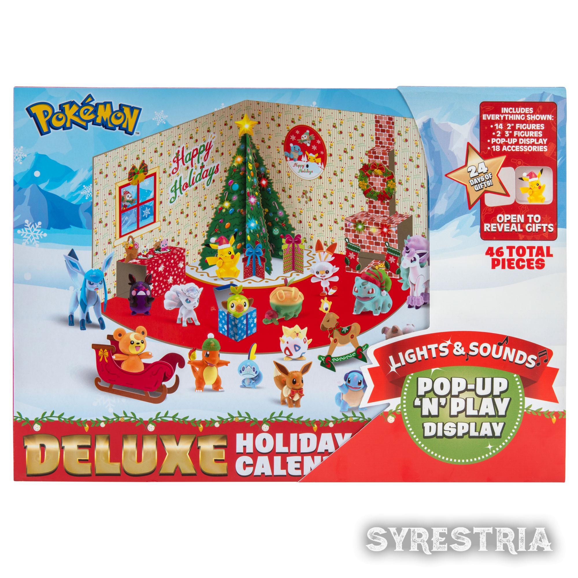 Pokemon Deluxe Adventskalender Holiday 2021 Calendar Feiertagskalender 24 Türen / 46 Teile